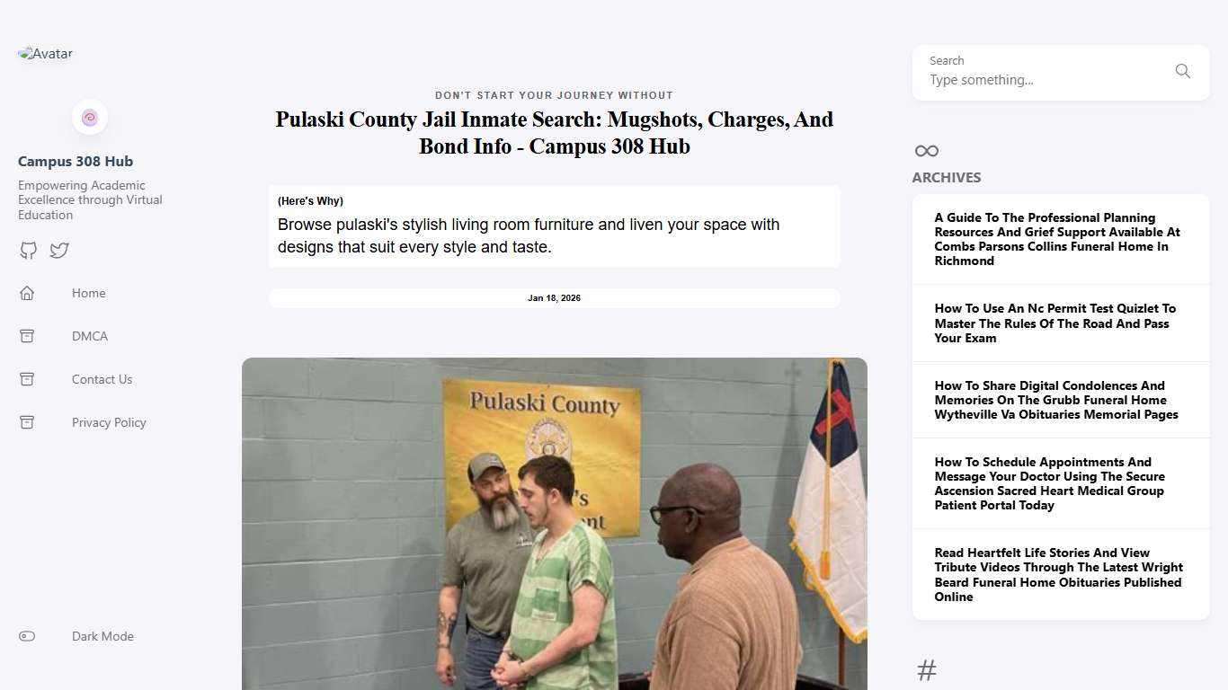 Pulaski County Jail Inmate Search: Mugshots, Charges, And Bond Info - Campus 308 Hub